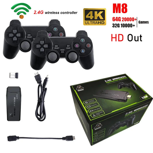 4K HD Video Game Console 2.4G Double Wireless Controller