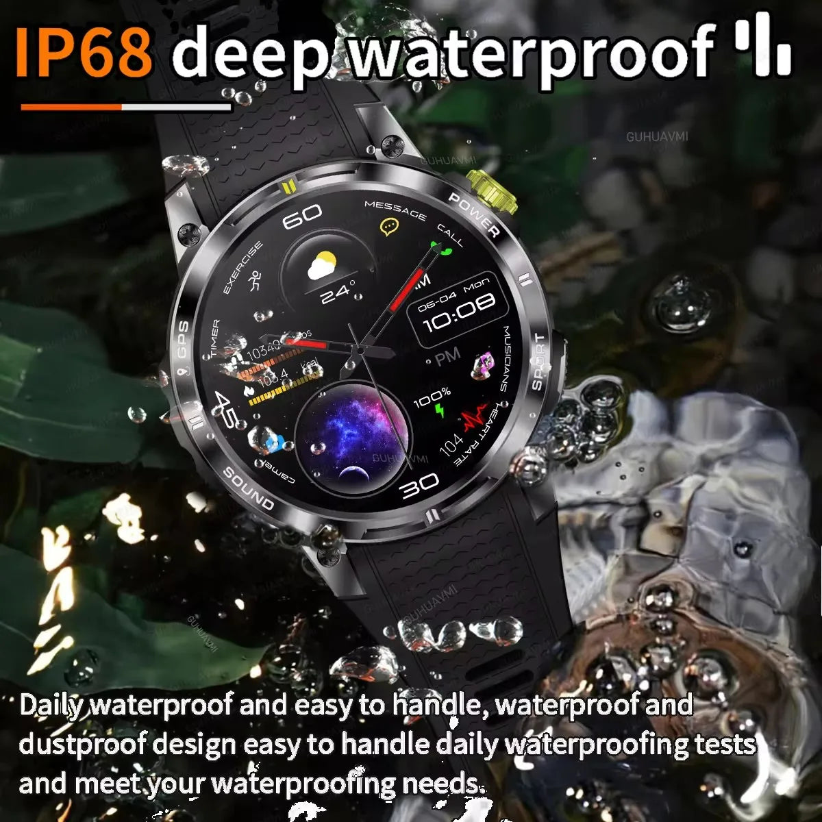 HUAWEI iOS Outdoor GPS Compass Men IP68 Waterproof Swimming Smartwatches AMOLED Screen