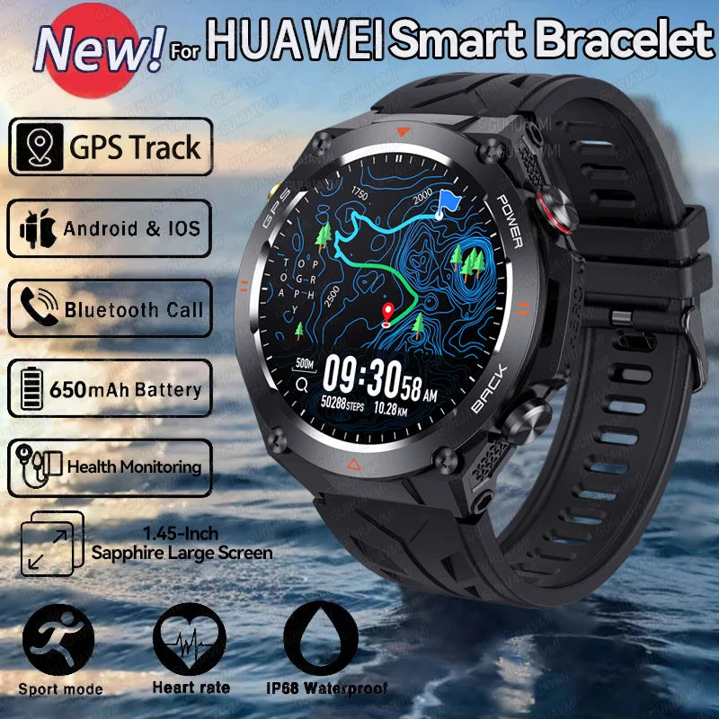 HUAWEI GPS Outdoor SmartWatch AMOLED Screen Heart rate Bluetooth Call IP68