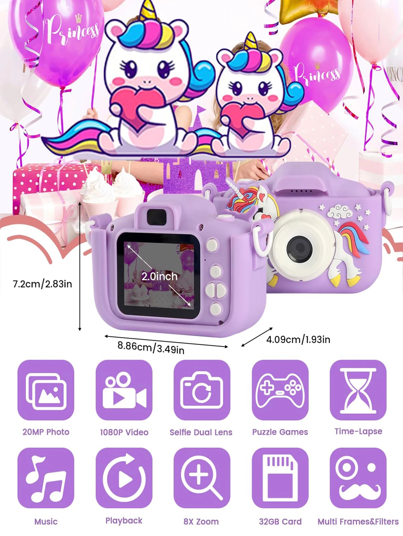 Digital Kids Cameras Photography Cartoon Camera Toys