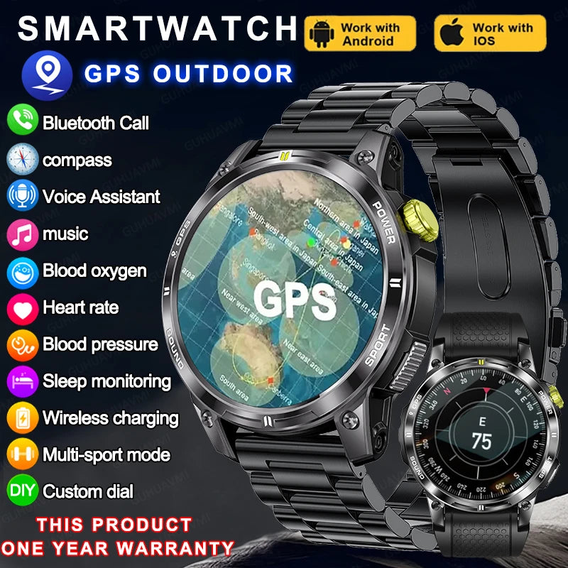 HUAWEI iOS Outdoor GPS Compass Men IP68 Waterproof Swimming Smartwatches AMOLED Screen