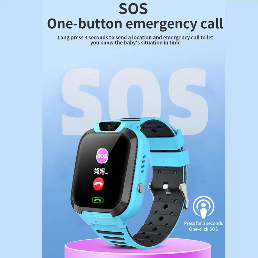 Kids Smart Watch SOS Call LBS Tracker Location Sim Card