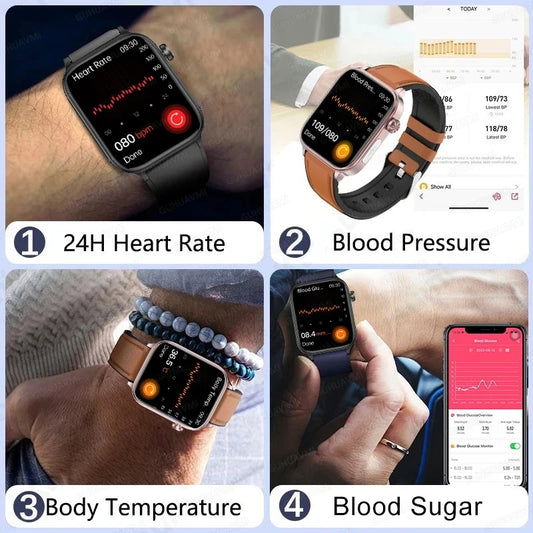 Smartwatch Men Bluetooth Call Heart Rate Blood Pressure