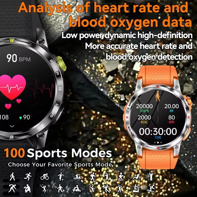 HUAWEI iOS Outdoor GPS Compass Men IP68 Waterproof Swimming Smartwatches AMOLED Screen