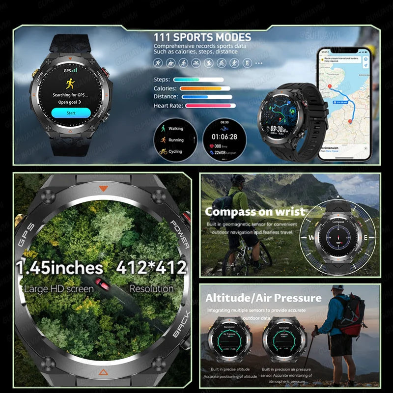 HUAWEI GPS Outdoor SmartWatch AMOLED Screen Heart rate Bluetooth Call IP68