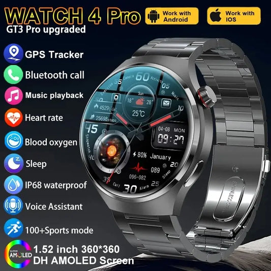 HUAWEI GT4 Pro GPS SmartWatch AMOLED Screen Heart Rate Bluetooth Call IP68